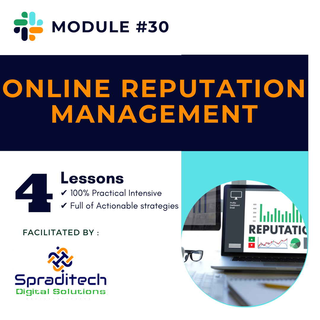 What You Will Learn about Online Reputation Management in Spraditech Digital Marketing Training in Lagos